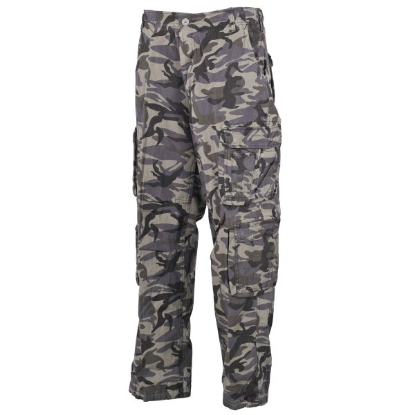 pantalon outdoor "Defense", combat- camo, PT, vintage trash wash