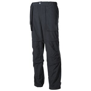 pantalon multifonctions, noir, microfibre, avec poches latérales