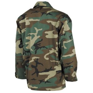 US BDU veste de campagne, Rip Stop, woodland