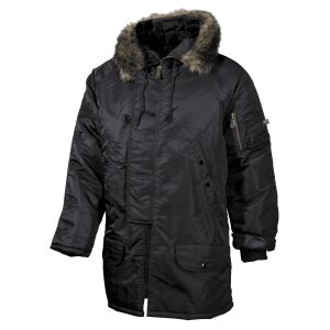 US blouson polaire N3B, noir, doublure