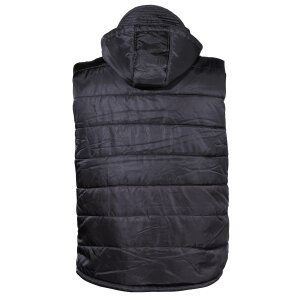 gilet, noir, doublé, avec capuche amovible