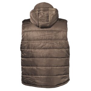 Vest, OD green, lined, detachable hood