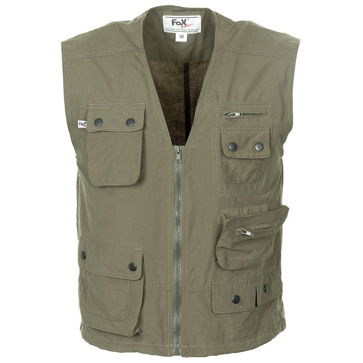 Gilet Outdoor, kaki, microfibre