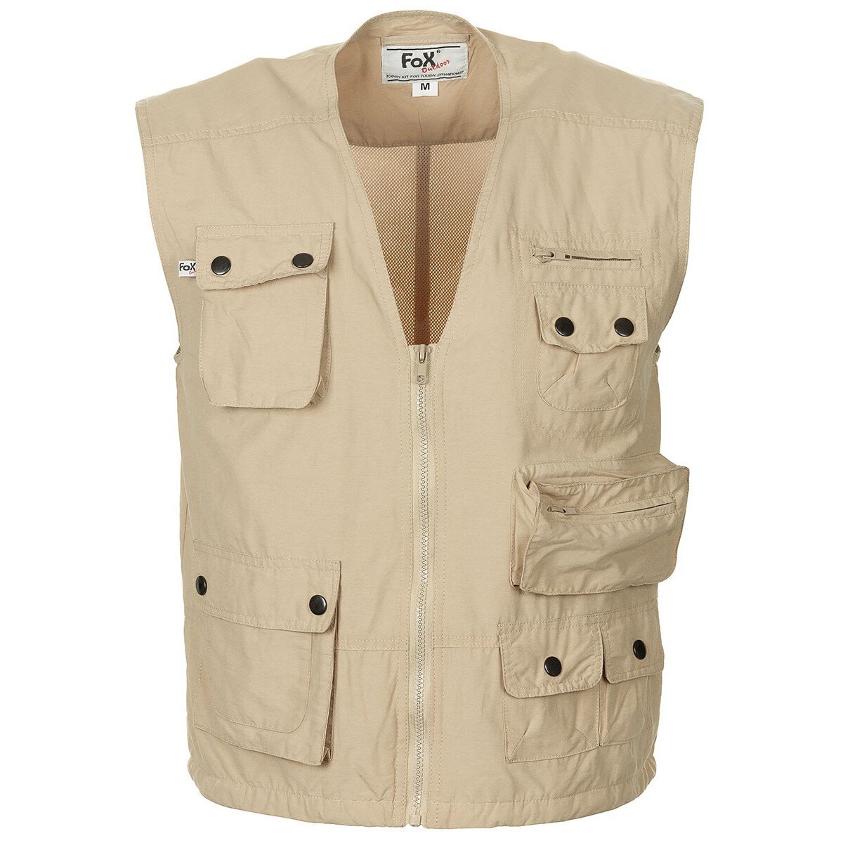 Outdoor Vest, khaki, microfibre