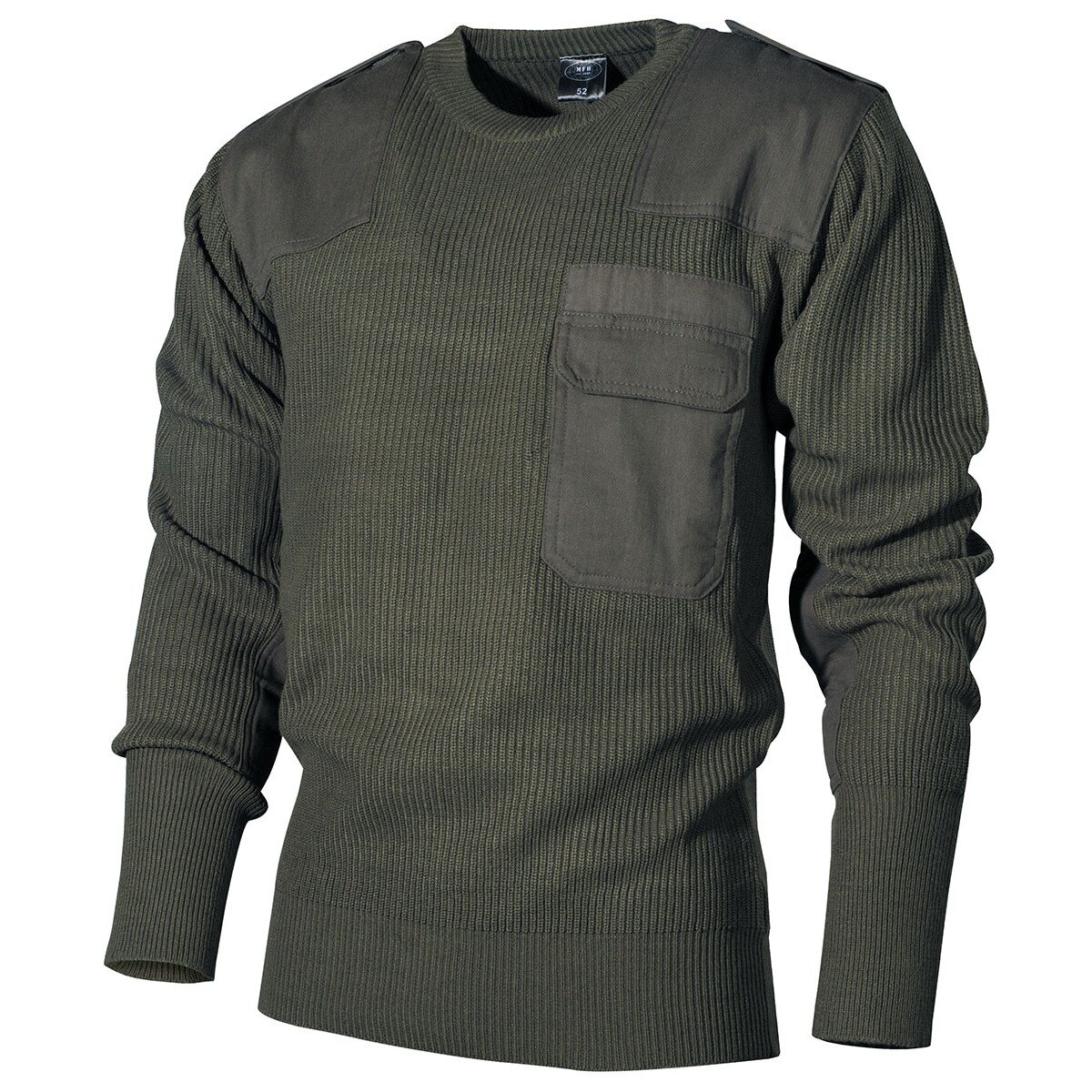 Bundeswehr pullover, avec poche poitrine, kaki