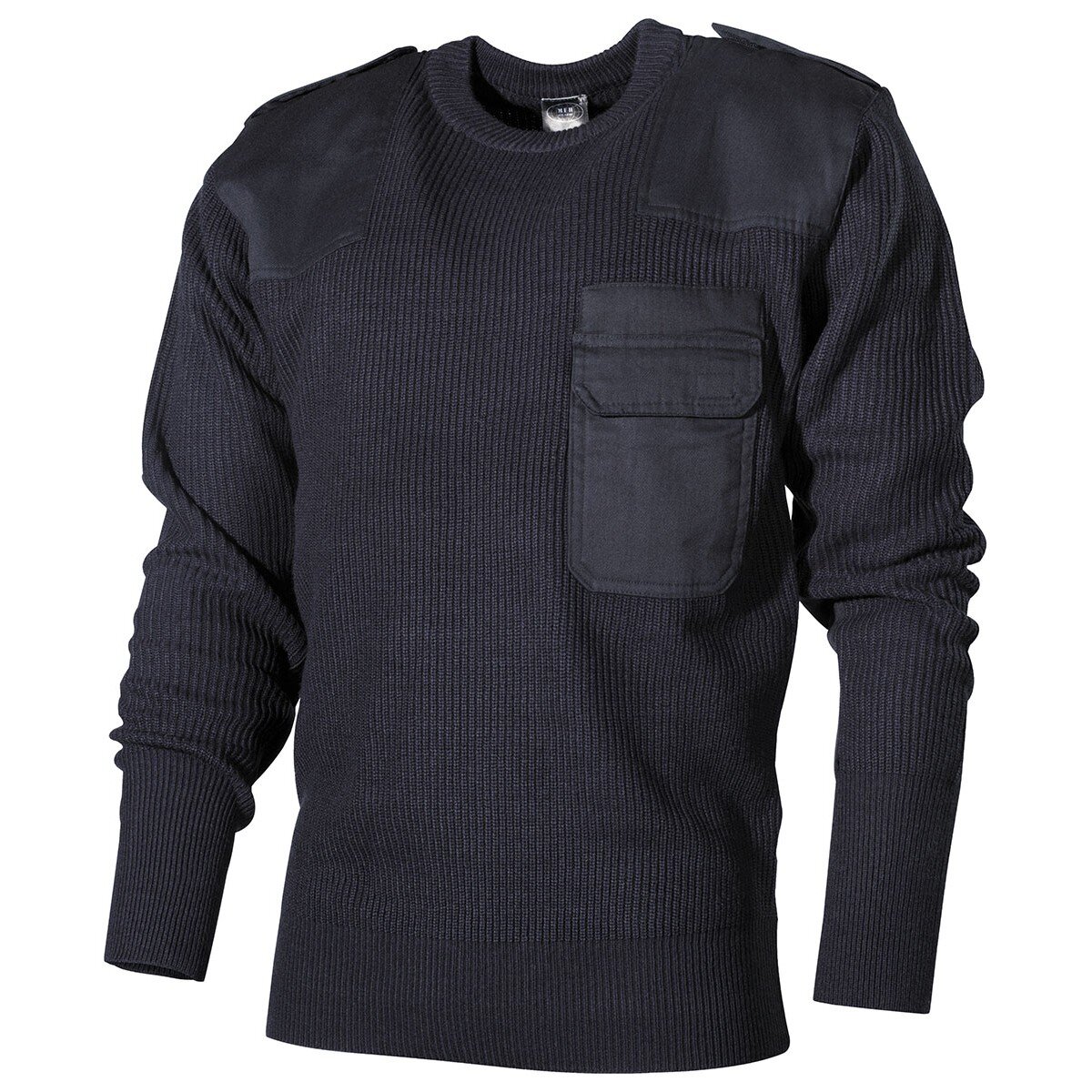 Bundeswehr pullover, avec poche poitrine, bleu