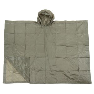 Poncho, vinyle, olive, env. 200 x 127 cm, 0,12 mm