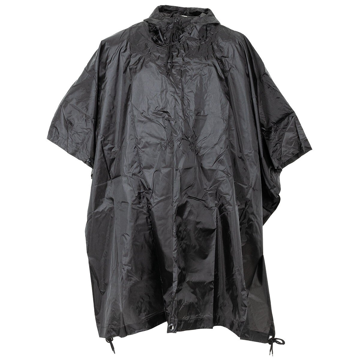 Regen Poncho, Rip Stop, schwarz, ca. 144 x 223 cm