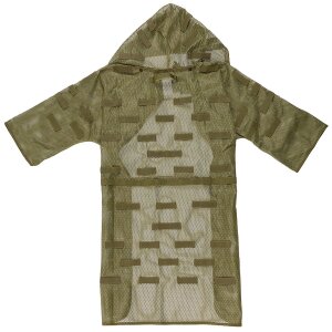 manteau en filet avec passants, pour camouflage, kaki