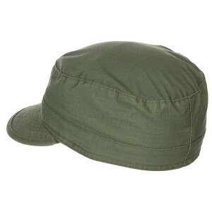 US BDU Field Cap, Rip Stop, OD green-stonewashed