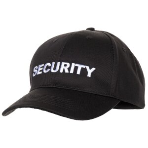 US casquette, noir, brodé, "Security