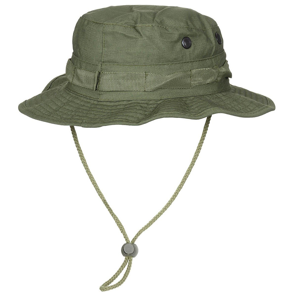 Cappello GI bush, con mentoniera, boonie GI, rip stop, oliva