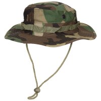 US GI chapeau de brousse, avec mentonnière, GI Boonie, Rip Stop, woodland