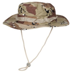 US GI chapeau de brousse, mentonnière, GI Boonie, Rip Stop, 6 Fa. desert