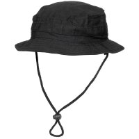 Boonie Outdoor chapeau ou chapeau de brousse en Rip Stop, noir