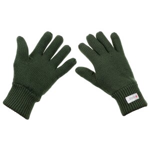 Gants tricot&eacute;s, kaki 3M+ Thinsulate+ Insulation