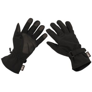 Gants &agrave; doigts, Soft Shell, noir