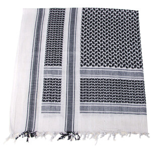 foulard, "Shemagh", noir-blanc