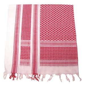 foulard, "Shemagh", rouge-blanc