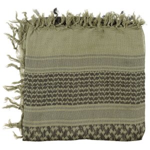 Scarf, "Shemagh",  supersoft, OD green-black