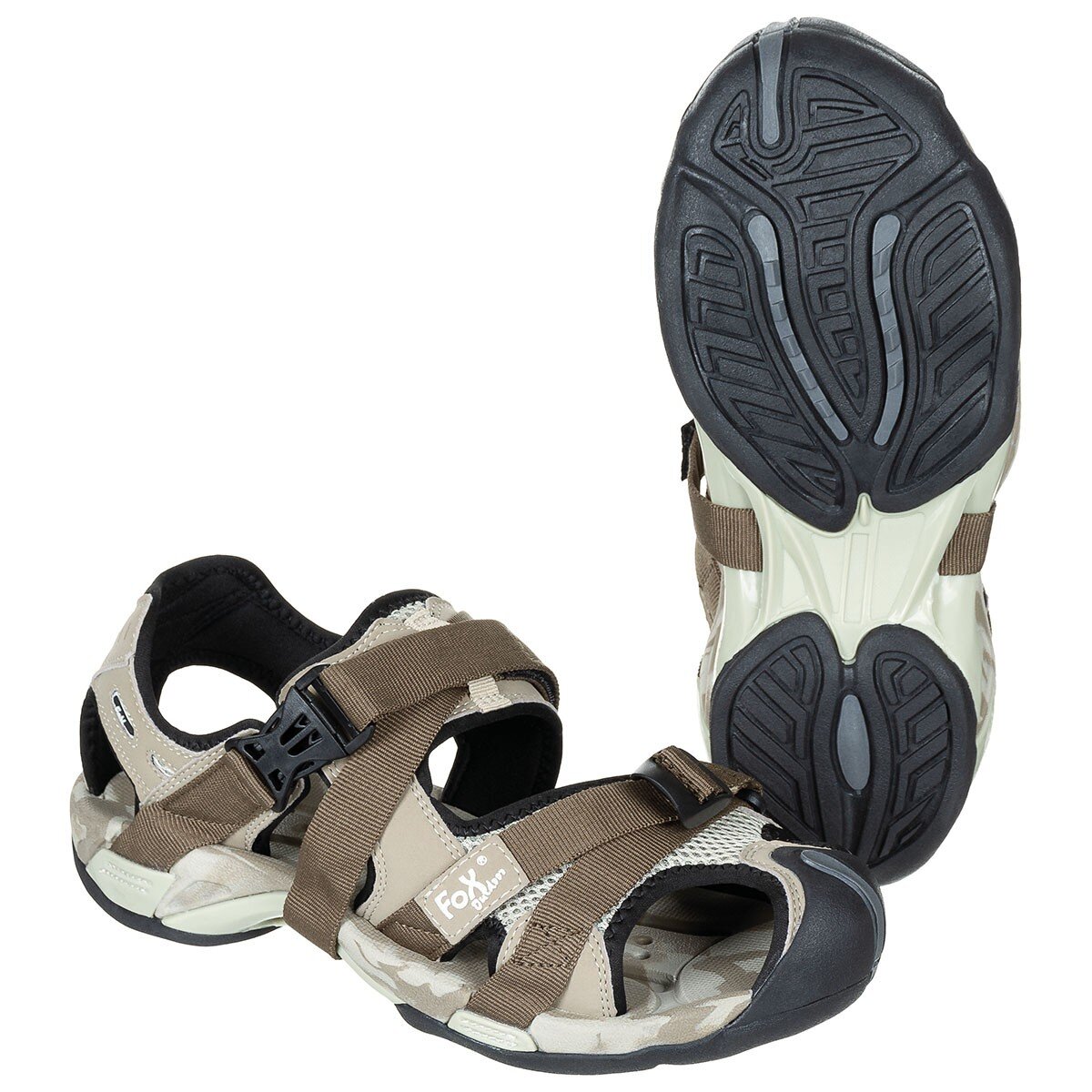 Trekking Sandals, click closure, desert