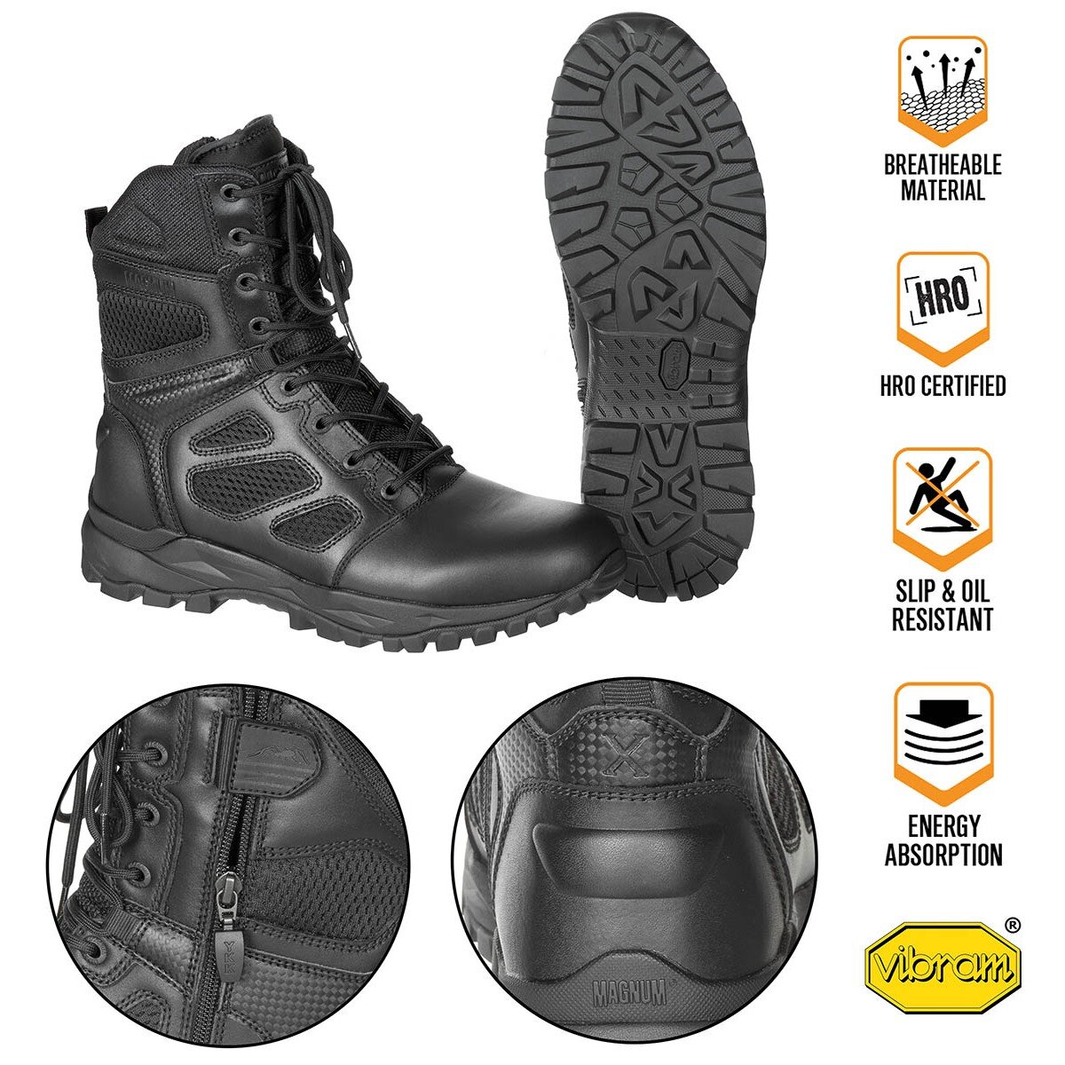 Combat Boots, "MAGNUM",  Elite Spider X 8.0, black