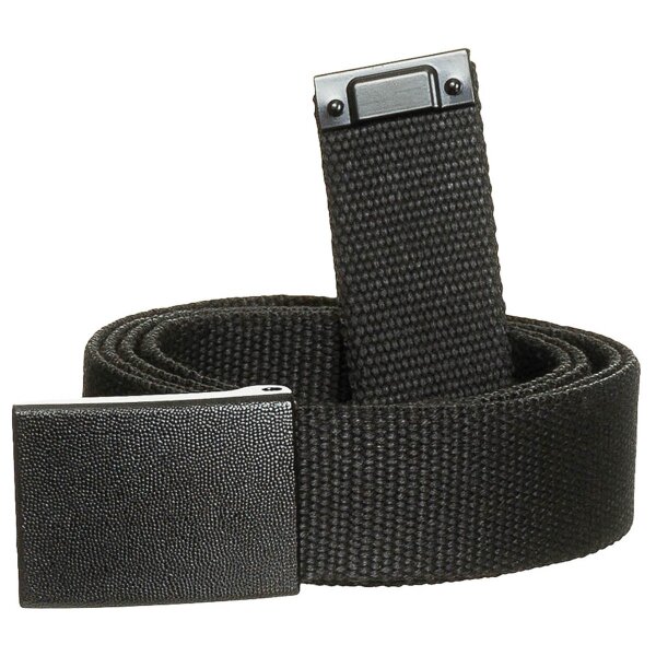 Bundeswehr ceinture de pantalon, noir, environ 3 cm, avec serrure de boîte