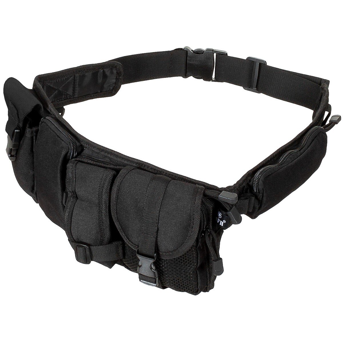 Ceinture, avec 6 poches, environ 5,5 cm, noir