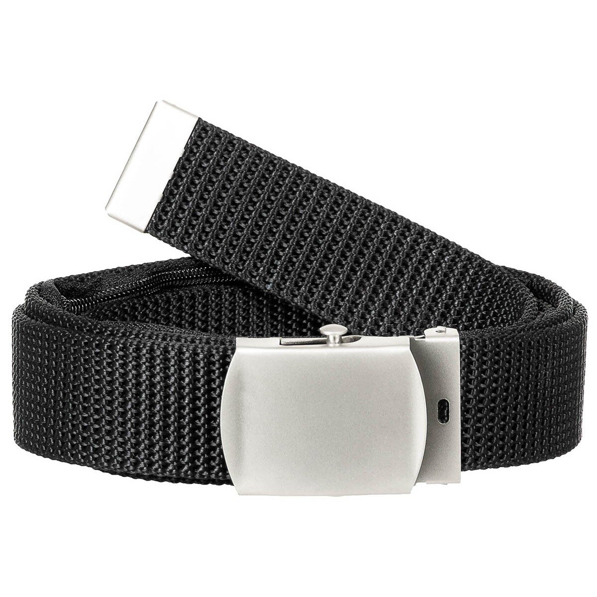 Web Belt, with money compartment, black, ca. 3,2 cm