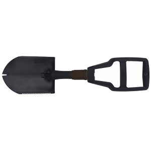 US Folding Spade, plastic handle, 3-part, black