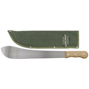 Bolo Machete, with canvas sheath, wooden handle