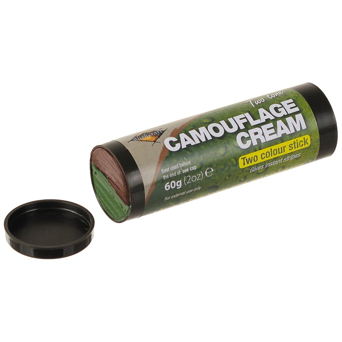 Brit. Crayon de camouflage, brun-olive, 2 couleurs, 60 g