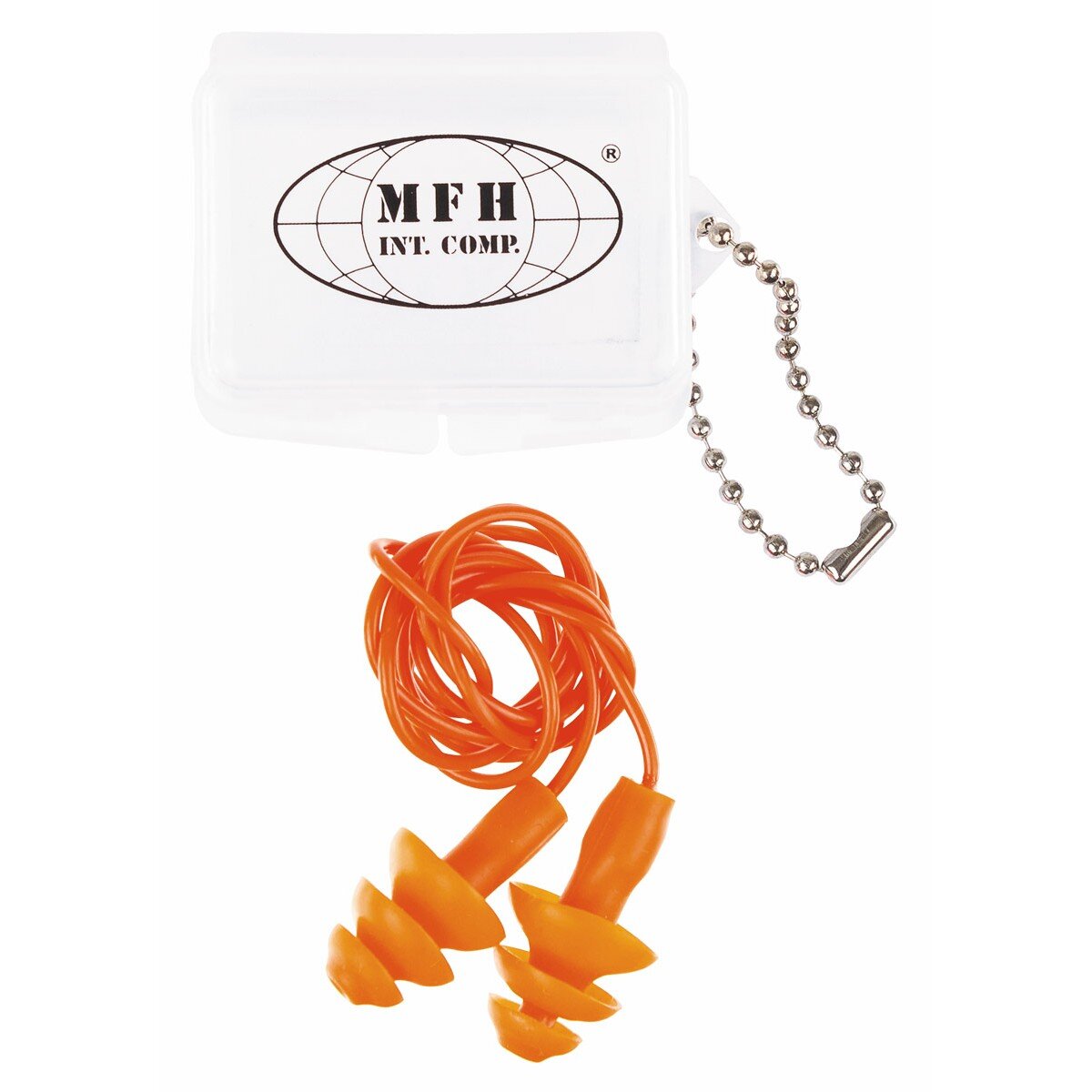 Earplugs, orange, with case