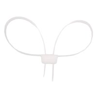 Menottes en plastique, 10 pcs/paquet, 70 x 1,2 cm, blanc