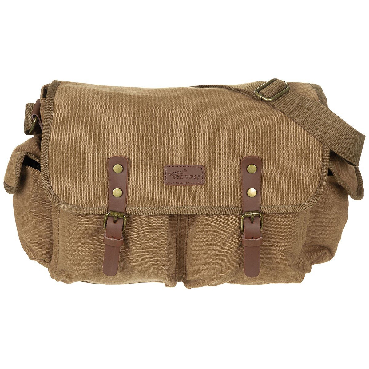 Handbag, Canvas, "PT",  brown