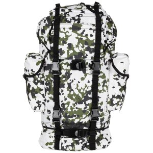 Bundeswehr Kampfrucksack, 65 l,  Alu-Aussteifung, snow-camo