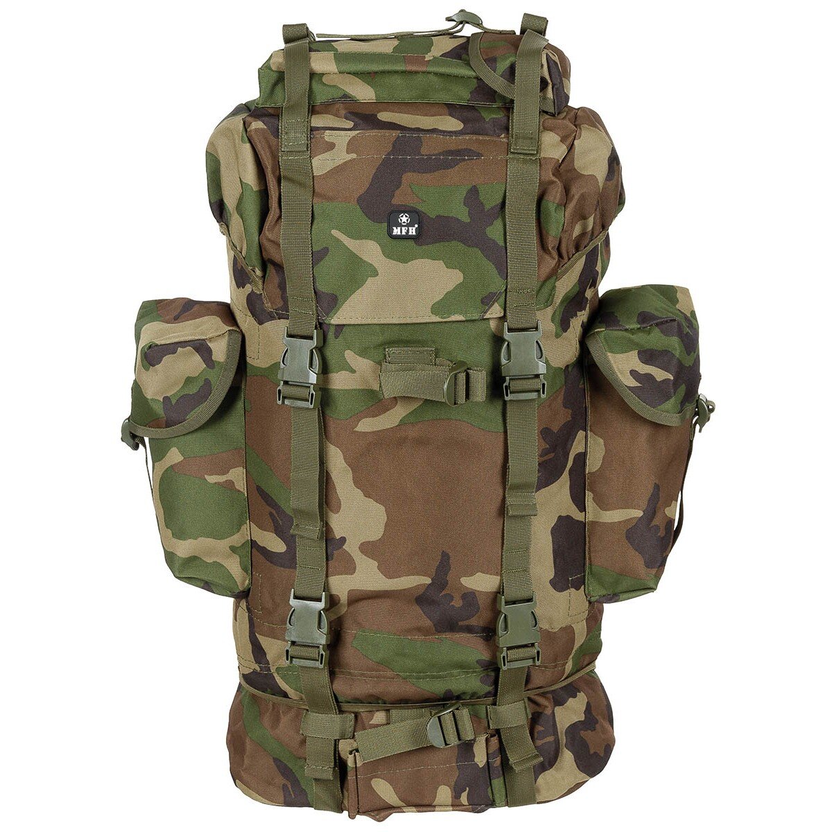 Bundeswehr Kampfrucksack, 65 l,  Alu-Aussteifung, woodland