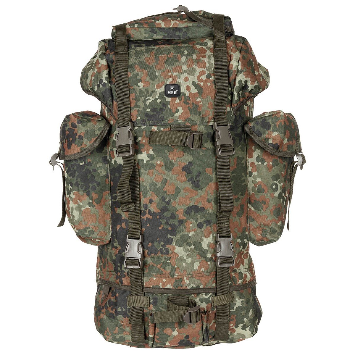 Bundeswehr Kampfrucksack, 65 l,  Alu-Aussteifung, flecktarn