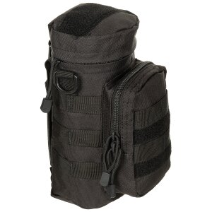 Sac de camping, rond, "MOLLE", noir