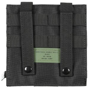 Sacoche Outdoor pour magazines, 2 compartiments, "MOLLE", noir