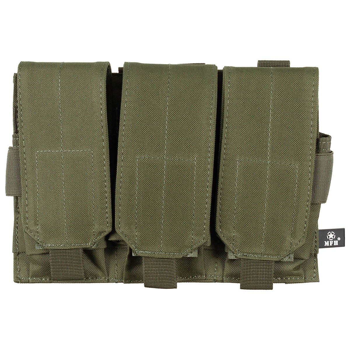 Ammo Pouch, triple, "MOLLE", OD green