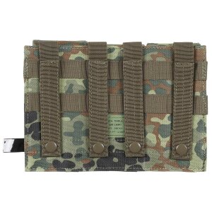 Sacoche pour chargeur de camping, 3 compartiments, "MOLLE", BW camo