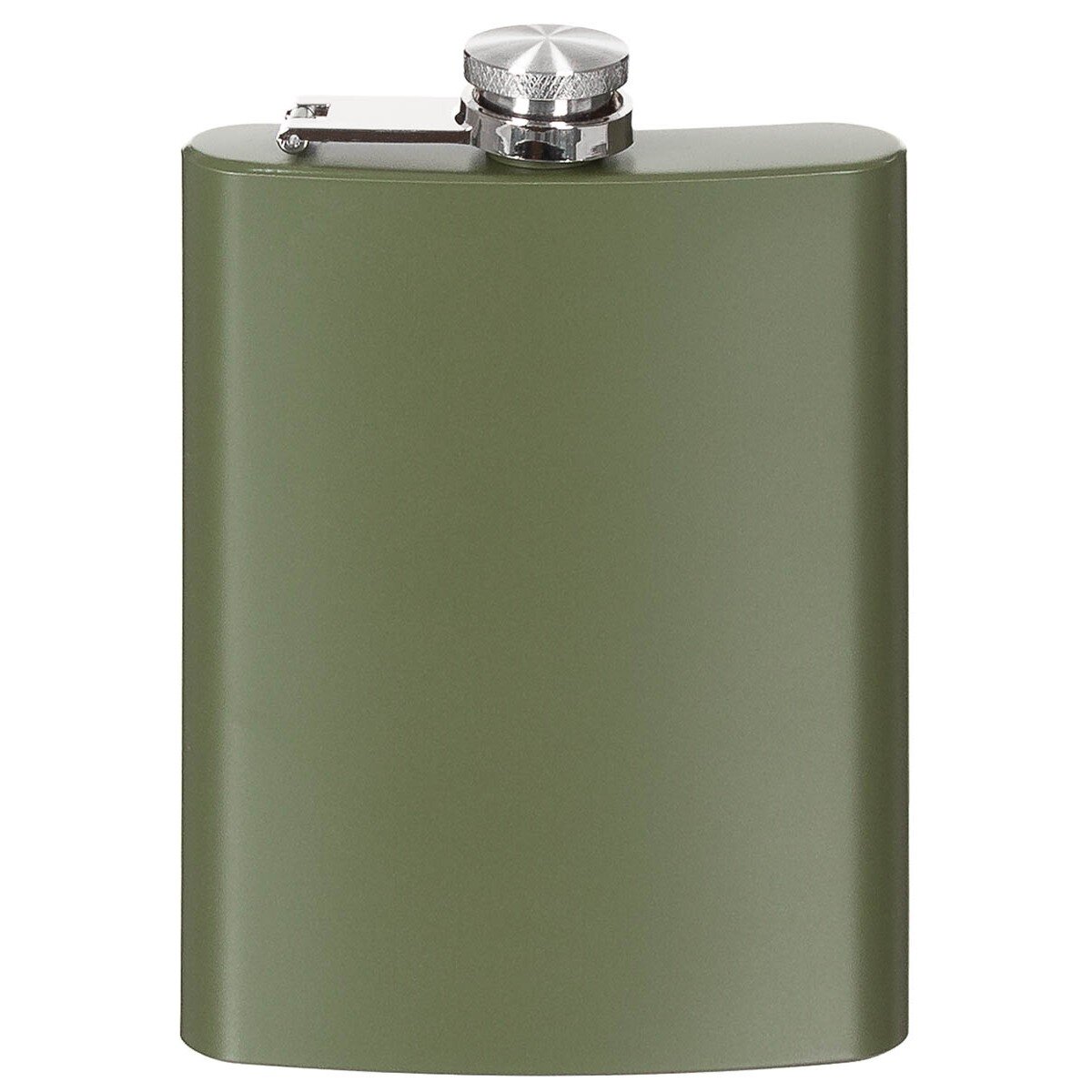 Hip Flask, Stainless Steel, OD green, 8 OZ, 225 ml