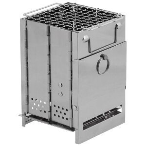 Four à fusée, avec grille, pliable, mini, inox