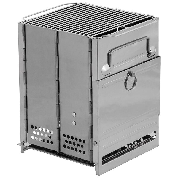 Four à fusée, avec grille, pliable, petit, inox