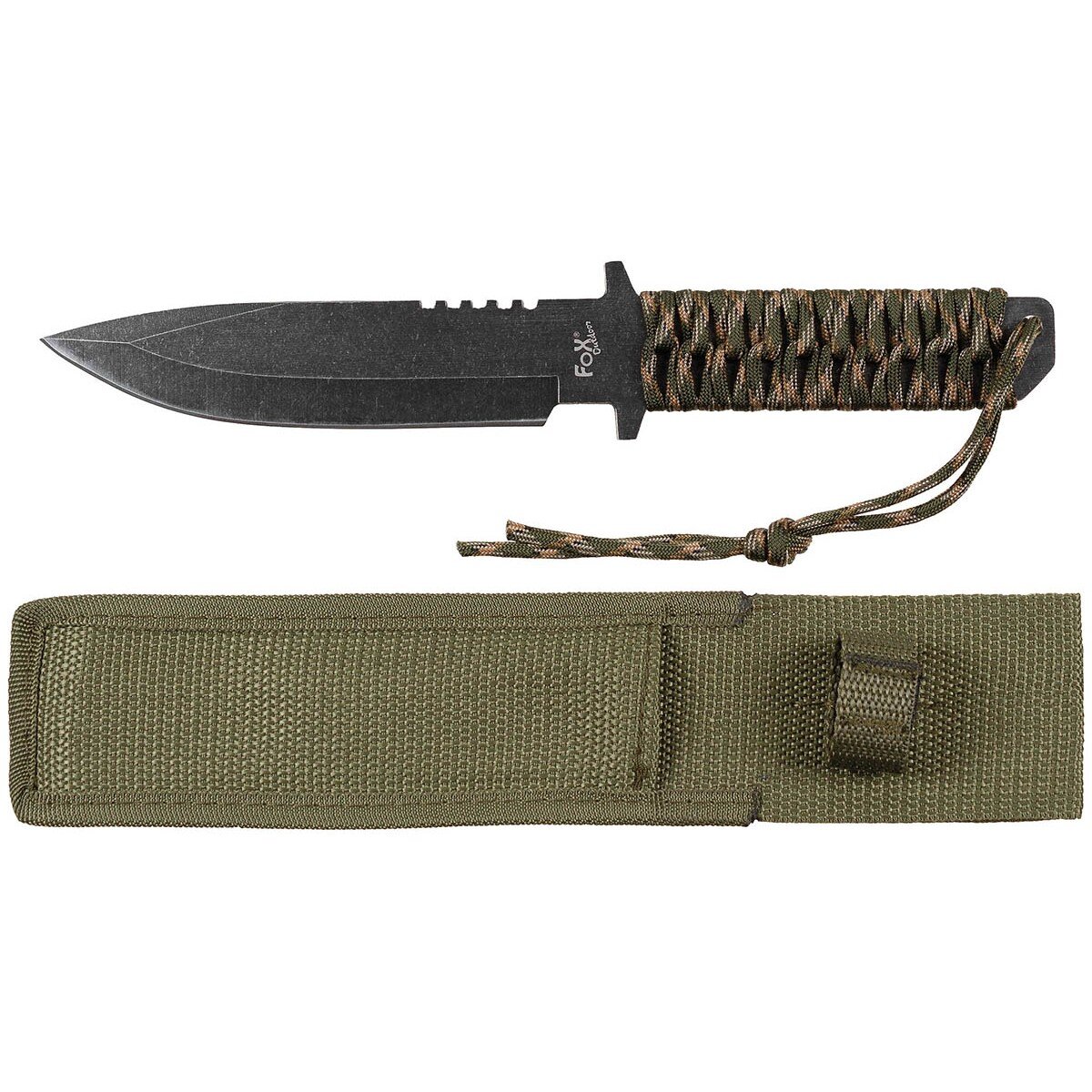 Knife, fixed blade, camo, wrapped handle