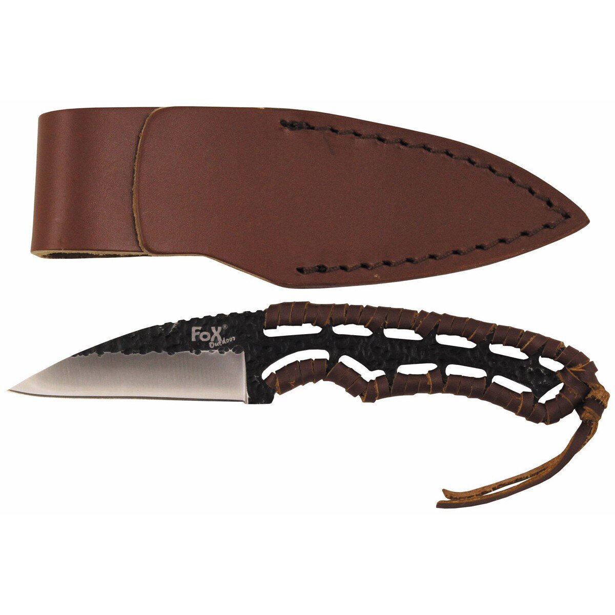 Coltello, "Buffalo II", manico avvolto, fodero