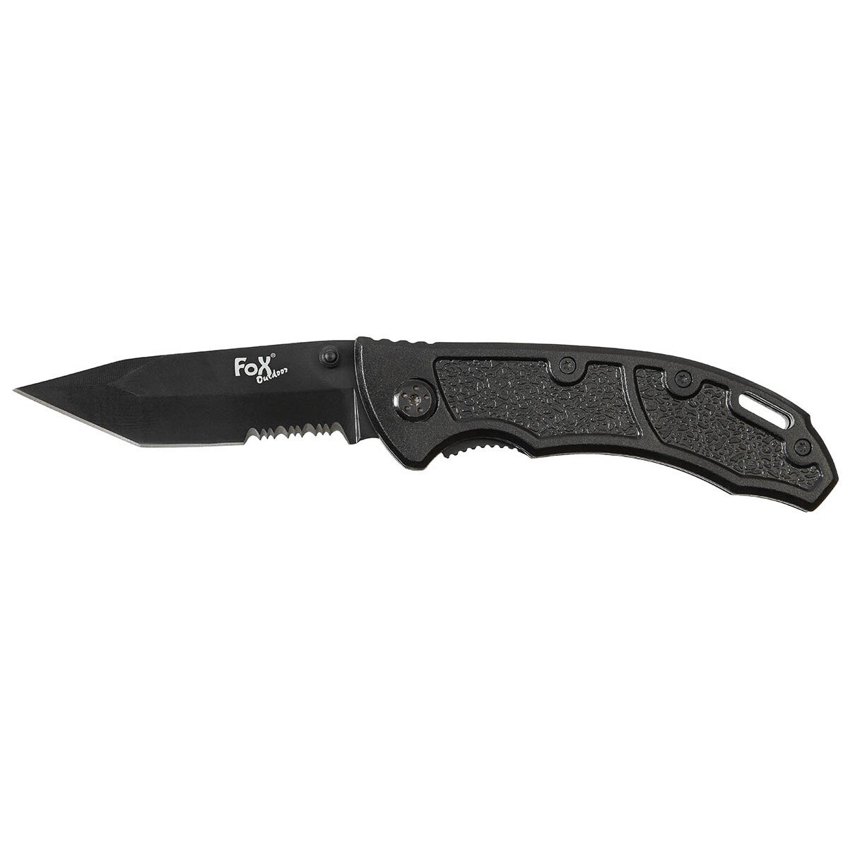 Jack Knife, one-handed, black, metal handle