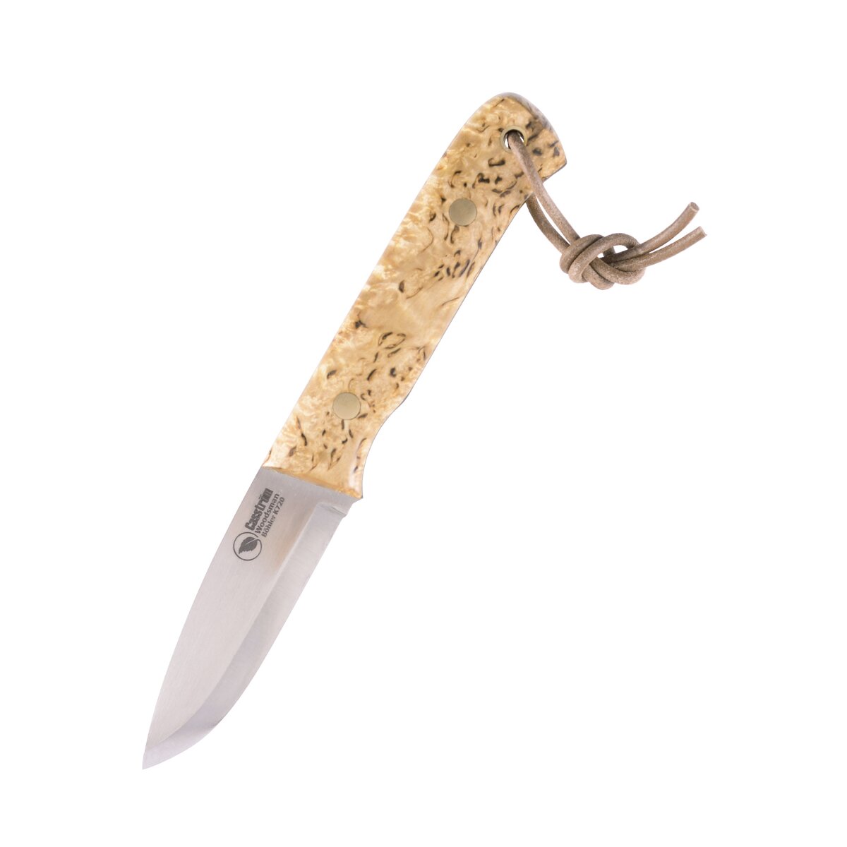 Outdoor knife Woodsman, burl birch + fire steel