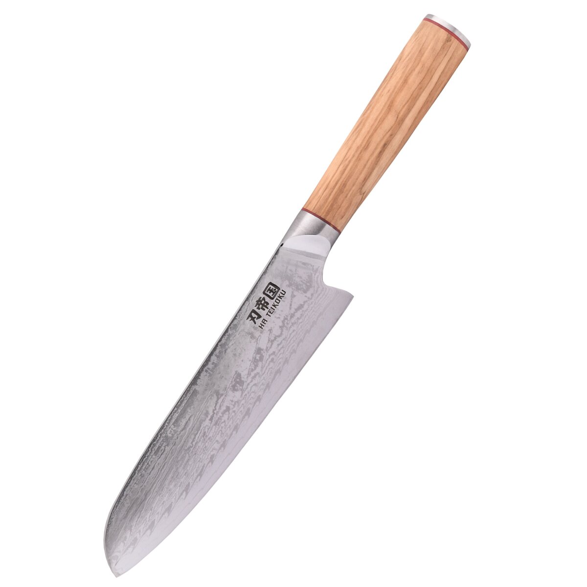 Santoku, acier damassé